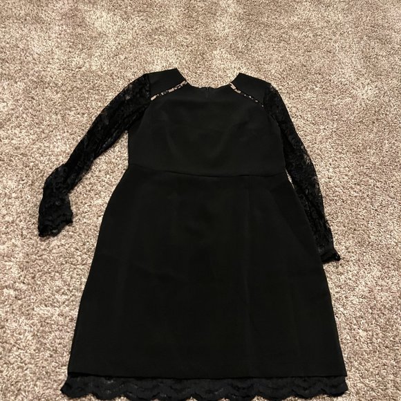 Ivy & Blu Women's Elegant Floral Lace Sleeves Pencil Dress -Black size 16 - Picture 7 of 15